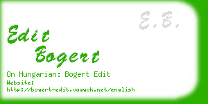 edit bogert business card